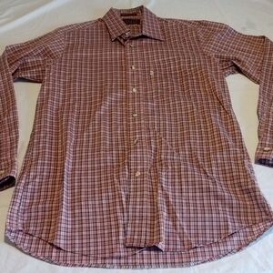 Levi's Burgundy and Navy Checkered Shirt